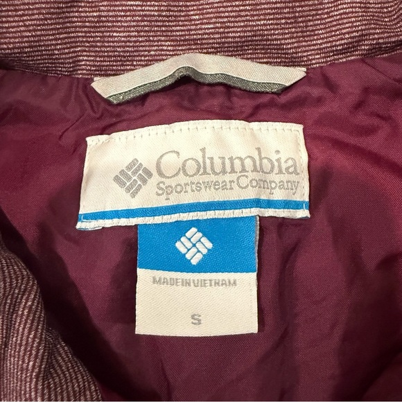 Columbia Dandi Camp Insulated Quilted Vest Women’s Small Maroon Red Mock Neck - Picture 5 of 8
